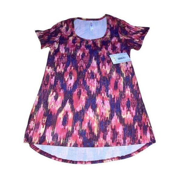 💕3/$30💕 LuLaRoe Pink and Purple Classic T - Picture 1 of 6